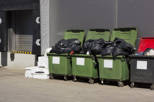 Person using a screen reader and keyboard to access Hayes commercial waste information